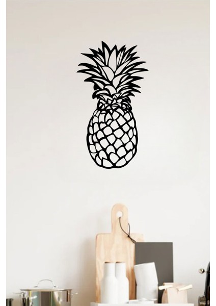 Ananas Ahşap Tablo Duvar Oda Ev Aksesuarı 27X50CM