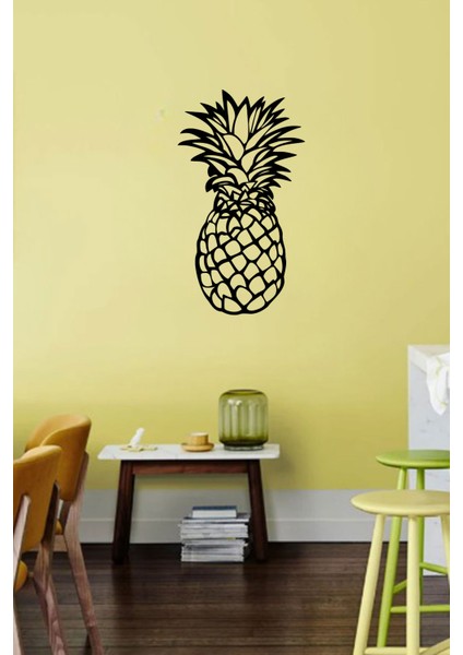 Ananas Ahşap Tablo Duvar Oda Ev Aksesuarı 27X50CM