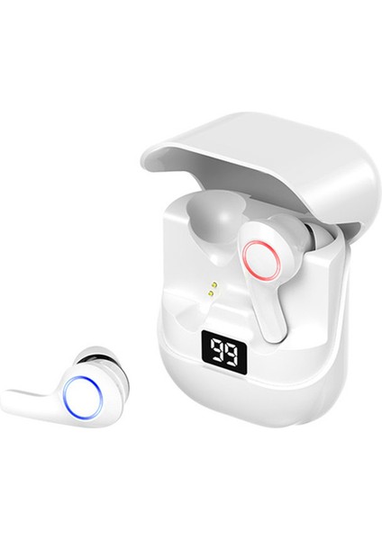 Kablosuz Mikrofonlu Bluetooth Uyumlu 5.0 Kulaklık - Beyaz (Yurt Dışından)