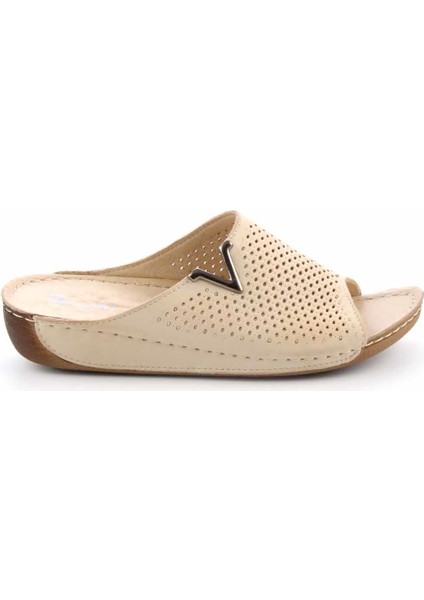 Bej Leather Kadın Terlik K04278222203 fiyatları