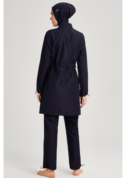 Lacivert Dokuma 6 Parça Tesettür Mayo Takımı fiyatları
