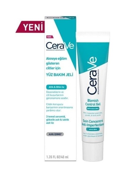 Cerave Yağlı ve Düzensiz Cilter Için Yüz Bakım Jeli 40 ml