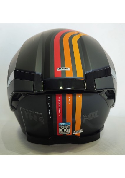 Kask Thunder 4sv Mıl C2 Mat Grey - Iç Güneş Vizörlü