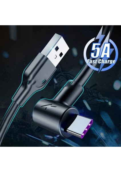 Z5 Çoklu Şarj Adaptörü + J8 Type-C 90 Derece 5A/100W Şarj Kablosu -2mt