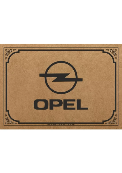 Cihan Kağıtcılık Yatay Opel Baskılı Oto Paspas Kağıdı 50X35 Ebad 100 Adet 135 Gram