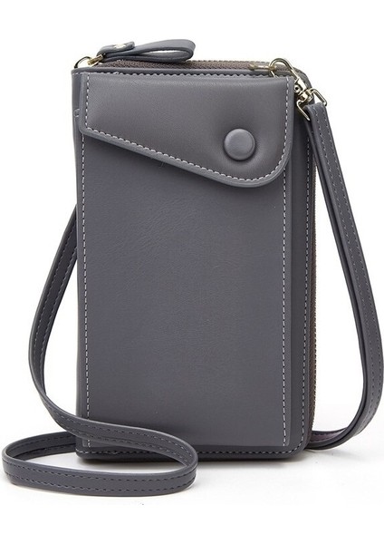 Yeni Fermuarlı Telefon Çantası Omuz Crossbody Kart Çantası Bozuk Para Çantası Moda Bayanlar Büyük Kapasiteli Bozuk Para Cüzdanı (Yurt Dışından)
