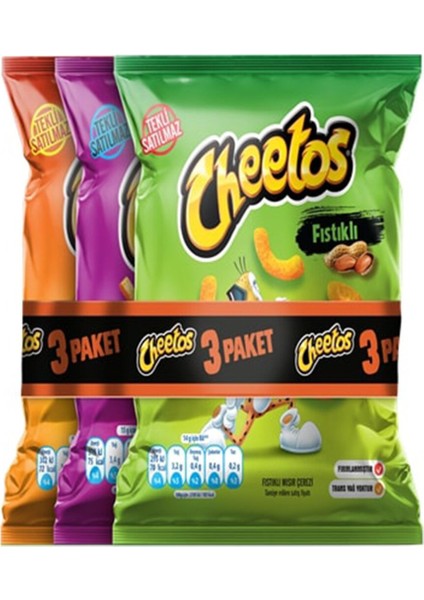 3'lü Paket Mısır Çerezi 54 G
