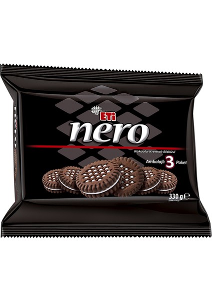 Nero Kakaolu Bisküvi 3 x 110 G