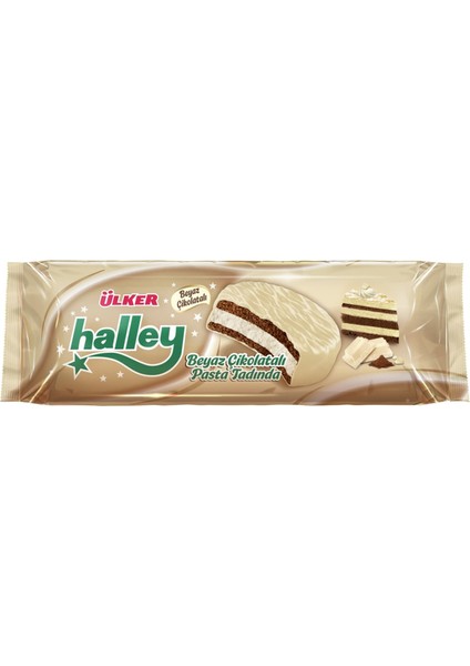 Halley Beyaz Çikolata Kaplamalı Sandviç Bisküvi 210G