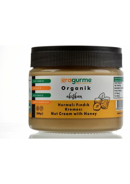 Organik Hurmalı Fındık Kreması 260 gr