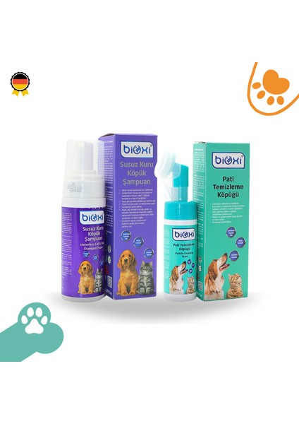 ® Pati Temizleme Köpüğü 150 Ml+ Bioxi® Susuz Kuru Köpük Şampuan 150 ml