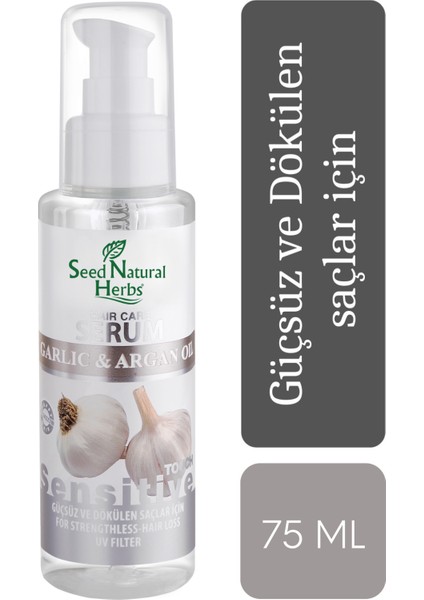 Dökülme Karşıtı Sarımsak ve Argan Yağlı Saç Serumu 75 ML