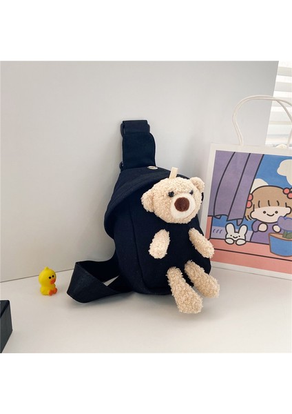 Çocuk Çantaları Yeni Messenger Çanta Sevimli Ayı Göğüs Çantası Kore Tarzı Erkek ve Kız Mini Kanvas Çanta Trendi (Yurt Dışından)