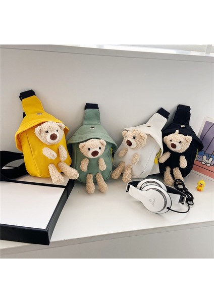 Çocuk Çantaları Yeni Messenger Çanta Sevimli Ayı Göğüs Çantası Kore Tarzı Erkek ve Kız Mini Kanvas Çanta Trendi (Yurt Dışından) fiyatları