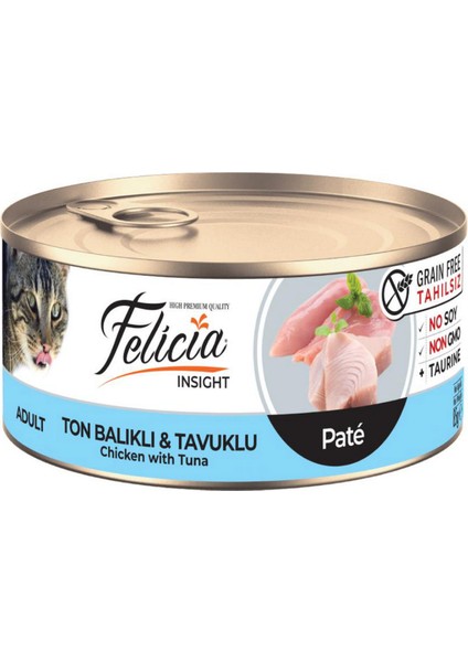 6 Adet Felicia Kiyilmiş Ton Balikli-Tavuklu Kedi Konservesi 85 gr