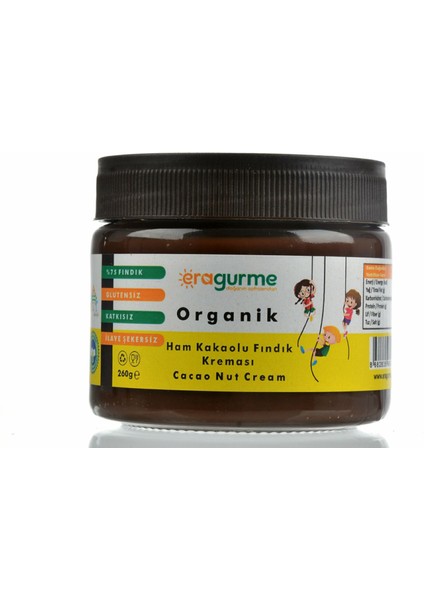 Organik Ham Kakaolu Hurmalı Fındık Kreması 260 gr