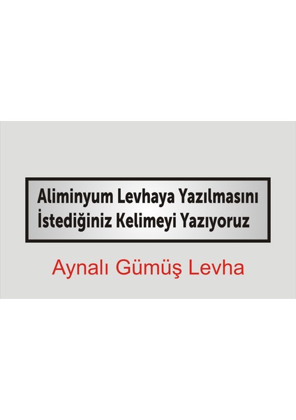 Ofis Kapısı İsimliği Aliminyum Levha Kişiye Özel Uyarlanabilir Kelime Yazılabilir