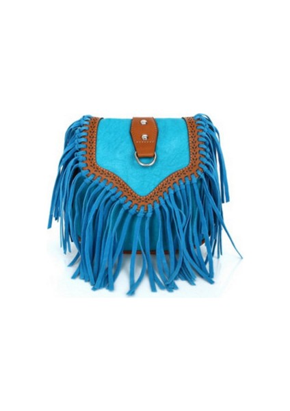 Boho Çanta Püskül Messenger Çanta Çantası Retro Hippi Tasarımcı Kadın Çingene Püskül Boho Omuz Çantası (Yurt Dışından)