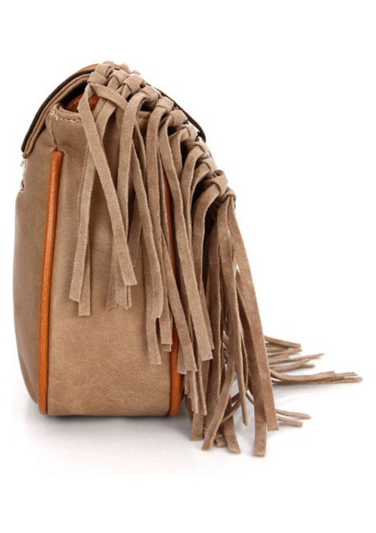 Boho Çanta Püskül Messenger Çanta Çantası Retro Hippi Tasarımcı Kadın Çingene Püskül Boho Omuz Çantası (Yurt Dışından)