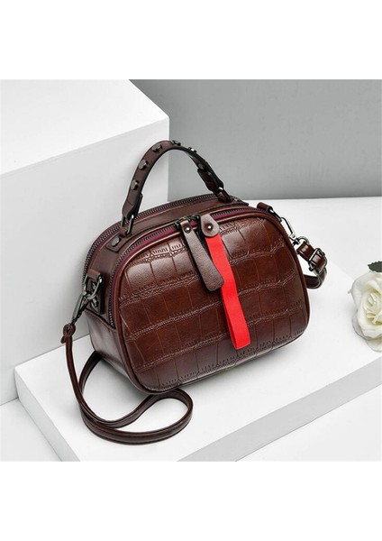 Kadınlar Mini Pu Deri Messenger Çanta Çanta Seyahat Tote (Yurt Dışından)