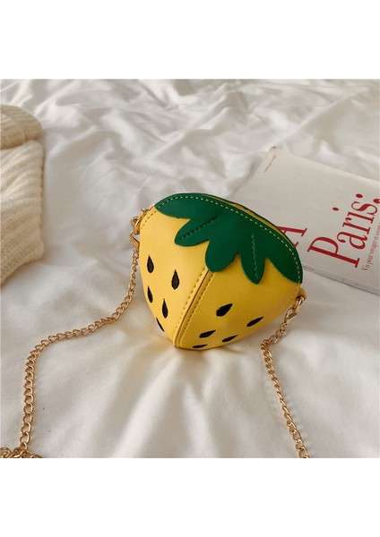 Kızlar Sevimli Çilek Omuz Çantası Mini Messenger Çanta (Yurt Dışından)