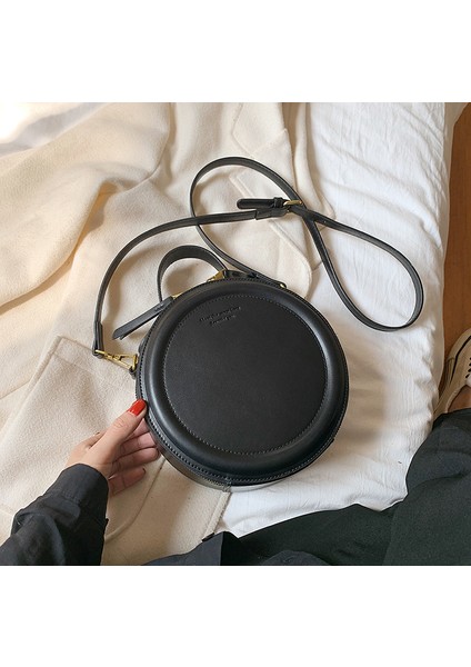 Yuvarlak El Çantası Retro Omuz Çantası Kadınlar Debriyajı (Yurt Dışından)