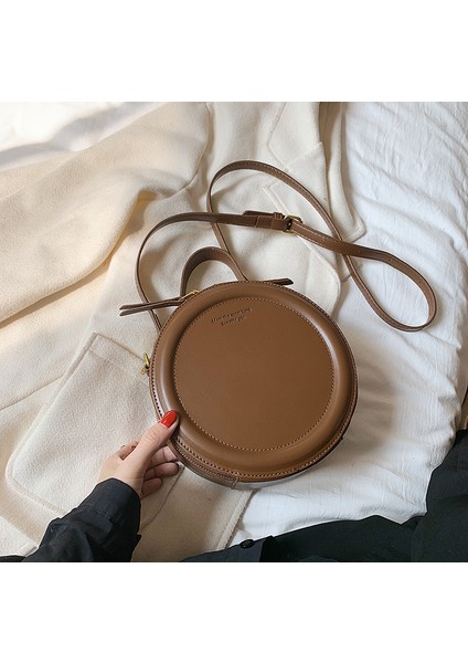 Yuvarlak El Çantası Retro Omuz Çantası Kadınlar Debriyajı (Yurt Dışından)