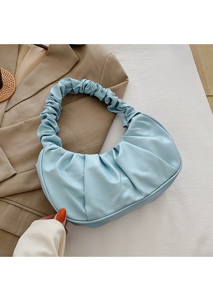 Bulut Pileli Tote Kadınlar Tek Messenger Torbası Under Emfed Çanta (Yurt Dışından)