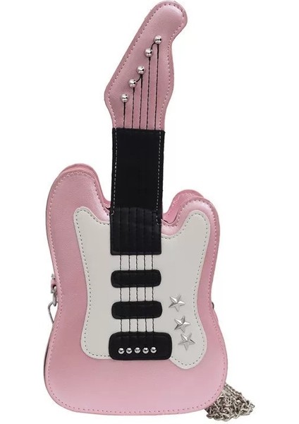Bayanlar Omuz Çantası Mini Gitar Şekli Haberci Çantası Yeni Yaratıcı Kişilik Pu Çanta (Yurt Dışından)