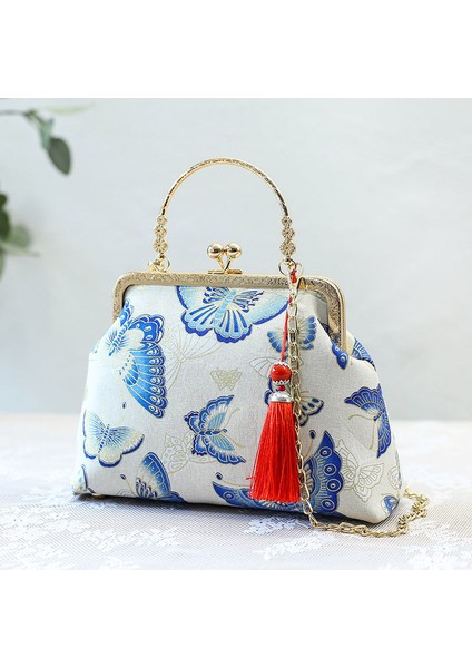 Retro Küçük Kabuk Çanta Zinciri Kadınlar Tek Omuz Messenger Çantası Vinç Uçan Kadın Çantası (Yurt Dışından)