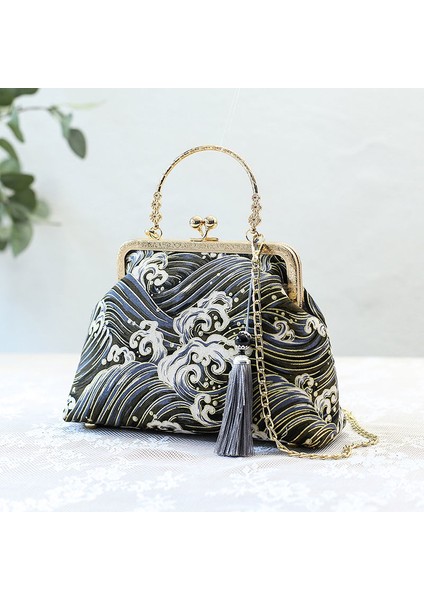 Retro Küçük Kabuk Çanta Zinciri Kadınlar Tek Omuz Messenger Çantası Vinç Uçan Kadın Çantası (Yurt Dışından)