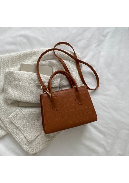 Square Messenger Çantası Kadın Moda Çanta ve Cüzdan Kadın Omuz Çantası Küçük Tote (Yurt Dışından)