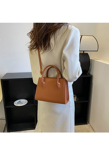 Square Messenger Çantası Kadın Moda Çanta ve Cüzdan Kadın Omuz Çantası Küçük Tote (Yurt Dışından)