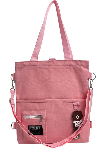 Saf Renkli Kadın Çantası Yeni Retro Kız Öğrenci Okul Çantası Kadın Tuval Omuz Çanta (Yurt Dışından)