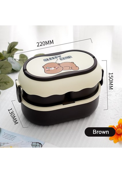 Kawaii Karikatür Öğle Yemeği Kutusu Taşınabilir Plastik Sevimli Öğle Yemeği Kutusu Büyük Mikrodalga Gıda Konteyneri Kutusu (Yurt Dışından)