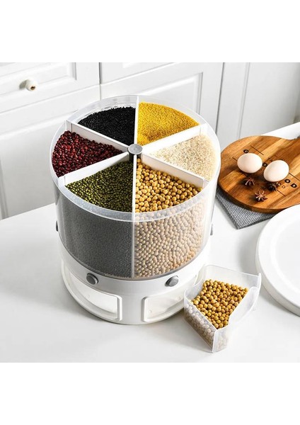 10L Bağımsız Pirinç Kova Tahıl Dispenser Nem Geçirmez Otomatik Depolama Konteyneri (Yurt Dışından)