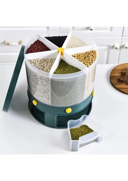 10L Bağımsız Pirinç Kova Tahıl Dispenser Nem Geçirmez Otomatik Depolama Konteyneri (Yurt Dışından)