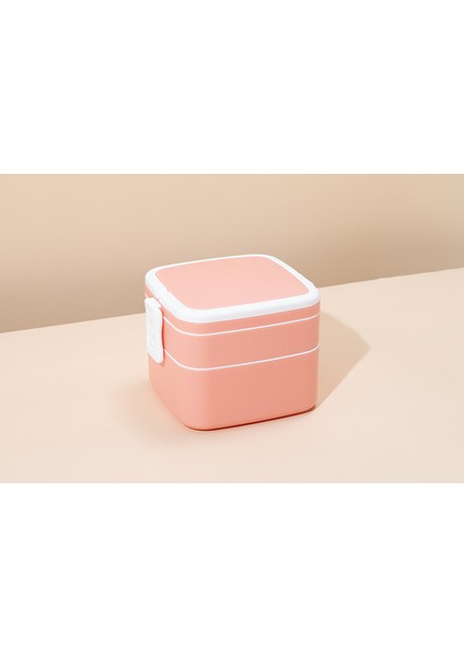 1000ML Taşınabilir Hermetik Öğle Yemeği Kutusu 2 Katman Izgara Çocukları Öğrenci Bento Kutusu Kaşık Sızdırmaz Mikrodalgada Koku Okulunu Önleyin (Yurt Dışından)