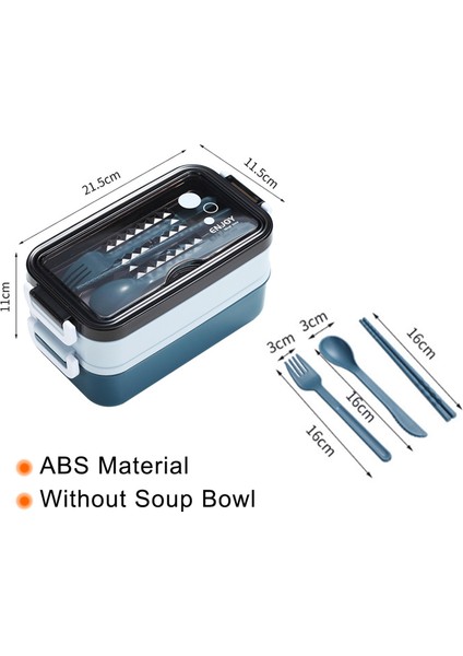 2 Katmanlı Mikrodalga Öğle Yemeği Kutusu 304 Çocuklar Için Paslanmaz Çelik Öğle Yemeği Kutusu (Yurt Dışından)
