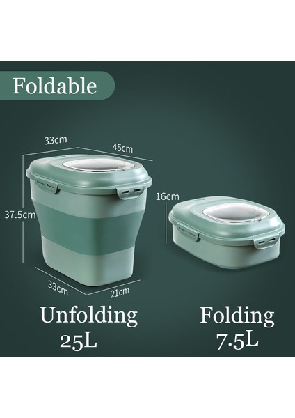 25KG Katar Gıda Depolama Konteyneri Pirinç Kovası Tahıl Dispenser Kavanoz (Yurt Dışından) fiyatları