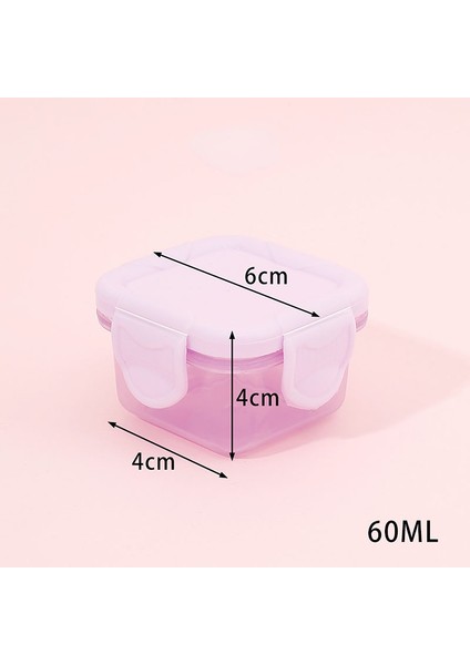 7pcs 60ML Pp Mutfak Sızdırmazlık Kutusu Atıştırmalık Konteyner Taşınabilir Gıda Depolama Mini Kare Taze Tutma Kutusu (Yurt Dışından)