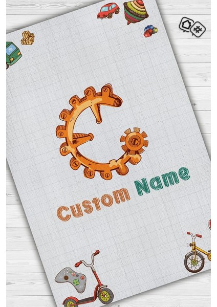 Oğlumun İsmi Kişiye Özel Kişiselleştirilebilir Dokuma Tabanlı Yıkanabilir Dekoratif Ev Halısı fiyatları