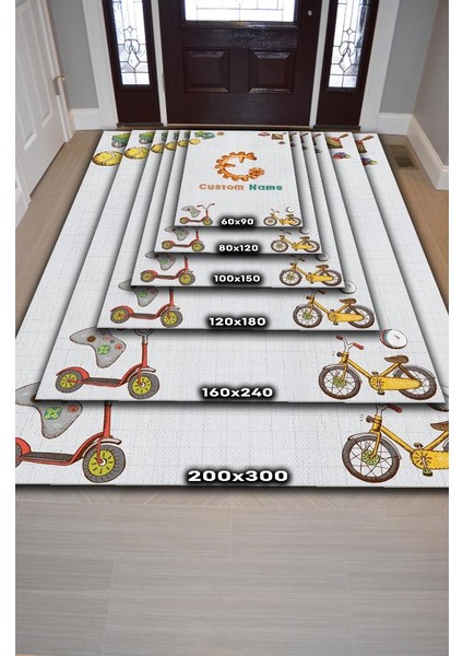 Oğlumun İsmi Kişiye Özel Kişiselleştirilebilir Dokuma Tabanlı Yıkanabilir Dekoratif Ev Halısı indirimleri