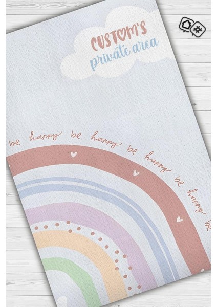 Bebeğimin Alanı Kişiye Özel Kişiselleştirilebilir Dokuma Tabanlı Yıkanabilir Dekoratif Ev Halısı fiyatları