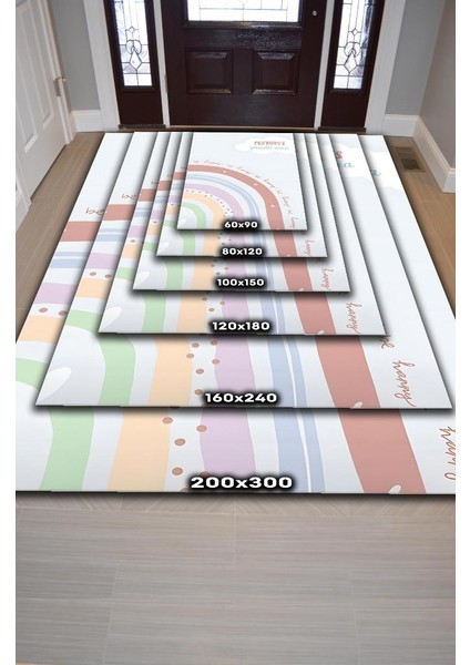 Bebeğimin Alanı Kişiye Özel Kişiselleştirilebilir Dokuma Tabanlı Yıkanabilir Dekoratif Ev Halısı indirimleri