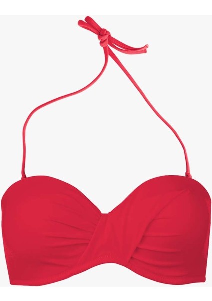 63549 Kırmızı Straplez Bikini Üstü