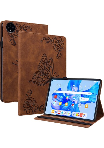 Huawei Matepad Pro 11 2022 Kahverengi Için Çiçek Pu Kılıfı (Yurt Dışından) fiyatları