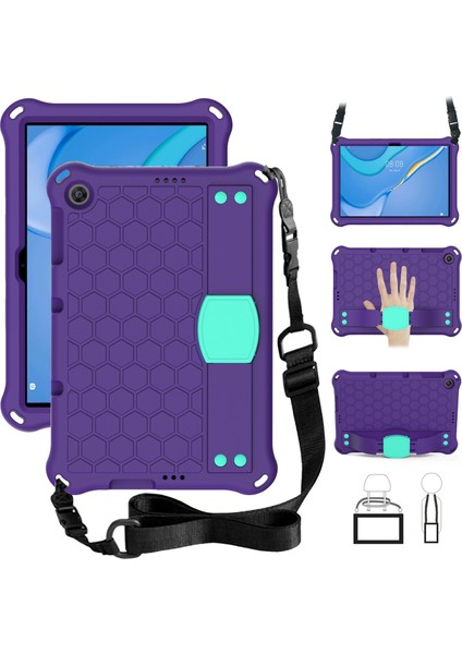 Huawei Mediapad T10 9.7 / T10 10.1 Honeycomb Eva+Pc Case Mor (Yurt Dışından)