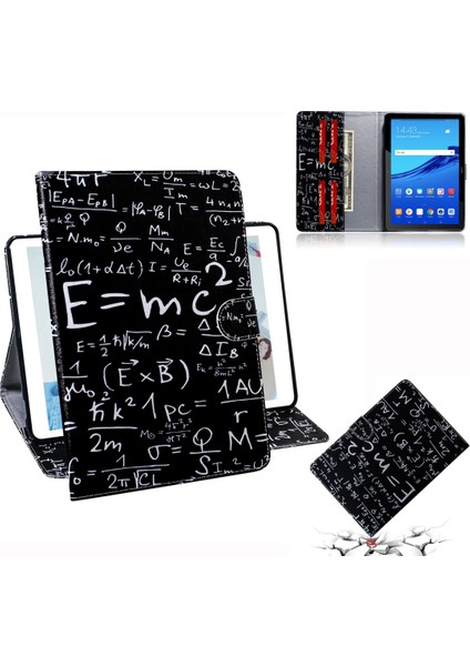 Huawei Mediapad T5 Siyah Için Deri Kılıf (Yurt Dışından)