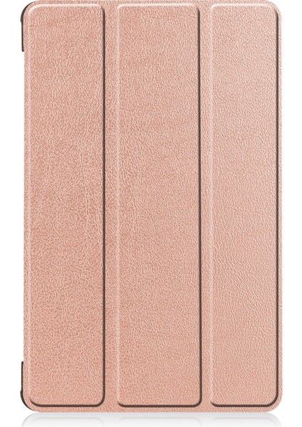 Huawei Matepad T8 Custer Doku Deri Kılıf Gül Altın (Yurt Dışından)